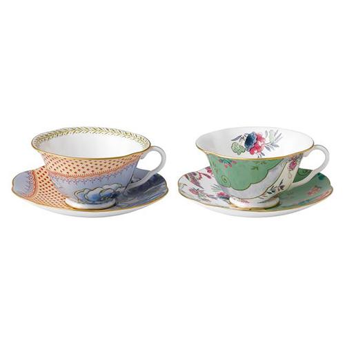 Butterfly Bloom Tea Cup & Saucer, Set of 2 by Wedgwood Amusespot