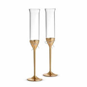 Love Knots Gold Toasting Flute, Set of 2 by Vera Wang for Wedgwood - Shipping Late December 2021 Glassware Wedgwood 
