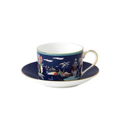 Wonderlust Tea Cup & Saucer, 5 oz, Blue Pagoda by Wedgwood Dinnerware Wedgwood 