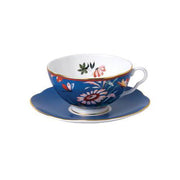 Paeonia Blush Tea Cup & Saucer Set, Blue by Wedgwood Dinnerware Wedgwood 