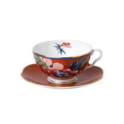 Paeonia Blush Tea Cup & Saucer Set, Red by Wedgwood Dinnerware Wedgwood 