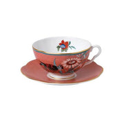 Paeonia Blush Tea Cup & Saucer Set, Coral by Wedgwood Dinnerware Wedgwood 