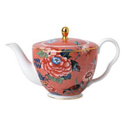 Paeonia Blush Teapot, Coral 33.8 oz by Wedgwood Dinnerware Wedgwood 