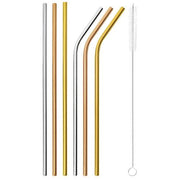 Mix & Play Straws, Set of 6 with Cleaning Brush by Sambonet Bar Tools Sambonet Mix & Play 