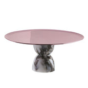 Madame Footed Stand, PVD Parfait Amour with White Marble Base by Sambonet Cake Plate Sambonet 