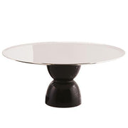 Madame Footed Stand, Stainless Steel with Black Marble Base by Sambonet Cake Plate Sambonet 