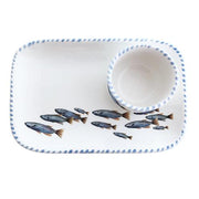 Lake Fish Rectangle Tray and Bowl Set, 9.75" by Abbiamo Tutto Dinnerware Abbiamo Tutto 