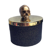 Memento Mori Notre Dame Incense Scented Skull Candle by Lisa Carrier Designs Candles Lisa Carrier Designs Black Stingray with Gold Skull 