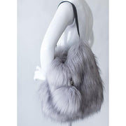 Faux Fur Shoulder Bag by Evelyne Prelonge Paris Tote Bag Evelyne Prelonge Himalayan Pearl 