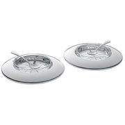Galet Silverplated 4.25" Salt & Pepper Dishes with Spoons by Ercuis Salt & Pepper Ercuis 