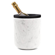 Carrara orNero Maruini Marble Wine or Champagne Bucket by Vincent Van Duysen for When Objects Work Container When Objects Work Oak with Black Varnished Oak 