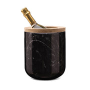 Carrara orNero Maruini Marble Wine or Champagne Bucket by Vincent Van Duysen for When Objects Work Container When Objects Work Nero Marquini Marble with Oak 