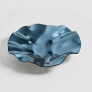 IZDATGLAZ Monochromatic Glass Circular Centerpiece by Orfeo Quagliata Artwork Orfeo Quagliata 18" Sapphire Blue 