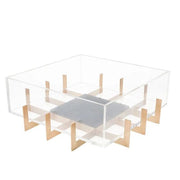 Float Acrylic Square Centerpiece, 17.3" by St. James St. James Clear 