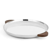 Volupte Round Tray by Nino Bauti for St. James St. James Small Silver Plated Wood