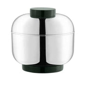 Volupte Large Canisters by Nino Bauti for St. James St. James Large Nickel Plated Green Resin