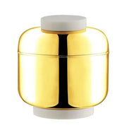 Volupte Large Canisters by Nino Bauti for St. James St. James Large Gold Plated Off White Resin