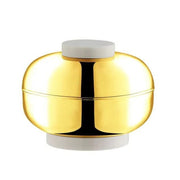 Volupte Large Canisters by Nino Bauti for St. James St. James Smal Gold Plated Off White Resin