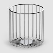 DW 220 Drop Waste Bin,Towel, or Trash Can, 10.2" by Decor Walther Wastebasket Decor Walther Chrome 