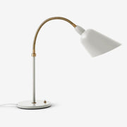 Bellevue AJ8 Table or Desk Lamp by Arne Jacobsen for &tradition &Tradition Ivory White & Brass 