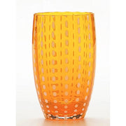 Perle Orange 15 oz. Beverage Glass, Set of 2 by Zafferano Zafferano 