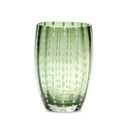 Perle British Green 10.8 oz. Tumbler Glass, Set of 2 by Zafferano Zafferano 