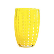 Perle Sunshine Yellow 10.8 oz. Tumbler Glass, Set of 2 by Zafferano Zafferano 