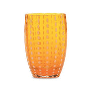 Perle Orange 10.8 oz. Tumbler Glass, Set of 2 by Zafferano Zafferano 