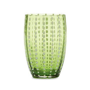 Perle Apple Green 10.8 oz. Tumbler Glass, Set of 2 by Zafferano Zafferano 