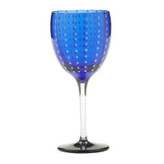 Perle Cobalt Blue Wine Glass, 10 oz. Set of 2 by Zafferano Zafferano 