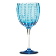 Perle Aquamarine Blue Wine Glass, 10 oz. Set of 2 by Zafferano Zafferano 