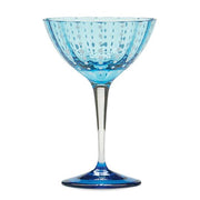 Perle Aquamarine Blue Cocktail Goblet Glass, 8 oz. Set of 2 by Zafferano Zafferano 