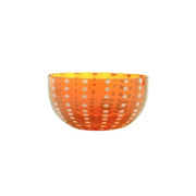 Perle Orange 13 oz. Glass Bowl, Set of 4 by Zafferano Zafferano 