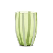 Gessato Apple Green Tumbler Glass, 10.8 oz. Set of 2 by Zafferano Zafferano 