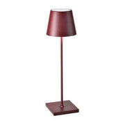 Poldina Pro Bordeaux Red Portable LED Lamp by Zafferano Zafferano 