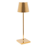 Poldina Pro Glossy Gold Portable LED Lamp by Zafferano Zafferano 