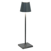 Poldina Pro Micro Dark Grey 10.8" Portable LED Lamp by Zafferano Zafferano 