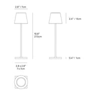 Poldina Pro Micro Sage Green 10.8" Portable LED Lamp by Zafferano Zafferano 