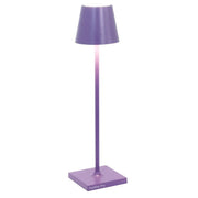 Poldina Pro Micro Lilac Purple 10.8" Portable LED Lamp by Zafferano Zafferano 