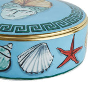 Il Viaggio di Nettuno Sea Blue Round Box by Luke Edward Hall for Richard Ginori Jewelry & Trinket Boxes Richard Ginori 