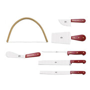 No. 480 Italian Versatile Cheese Knives Boxed Set of 6 with Red Lucite Handles by Berti Knive Set Berti 