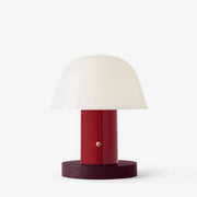 Setago Portable LED Table Lamp by Jaime Hayon for &tradition &Tradition Maroon & Grape 