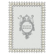 Crystal & Pearl Frame, Silver by Olivia Riegel Frames Olivia Riegel 5x7 Medium 