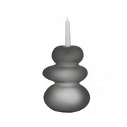 Cairn Short Glass Candle Holder, 8.5" by Pentagon Design for Nude Candleholder Nude Smoke 