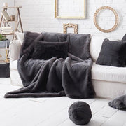 Faux Fur 55" Floor Pillows by Evelyne Prelonge Paris Pillow Evelyne Prelonge Smoky Grey 