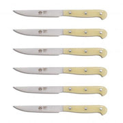 No. 680 Coltello Steak Knifes with White Lucite Handles, Set of 6 by Berti Steak Knife Berti 