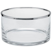 Eclat Silverplated Glass Straight Edge Bowls by Ercuis Bowls Ercuis Large 
