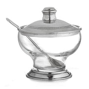 Tavola Pewter and Glass Covered Sugar Bowl or Cheese Cellar by Arte Italica Sugar Arte Italica 