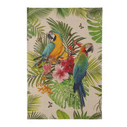 Tropical Tea Towel by Coucke France Linens Coucke Macaws 