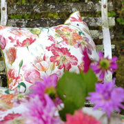 Outdoor Tulip Garden Azalea 24" x 18" Rectangular Throw Pillow by Designers Guild Throw Pillows Designers Guild 